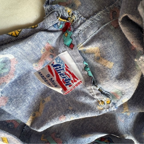 Vintage Liberty Overalls with Tool Print - Picture 3 of 4